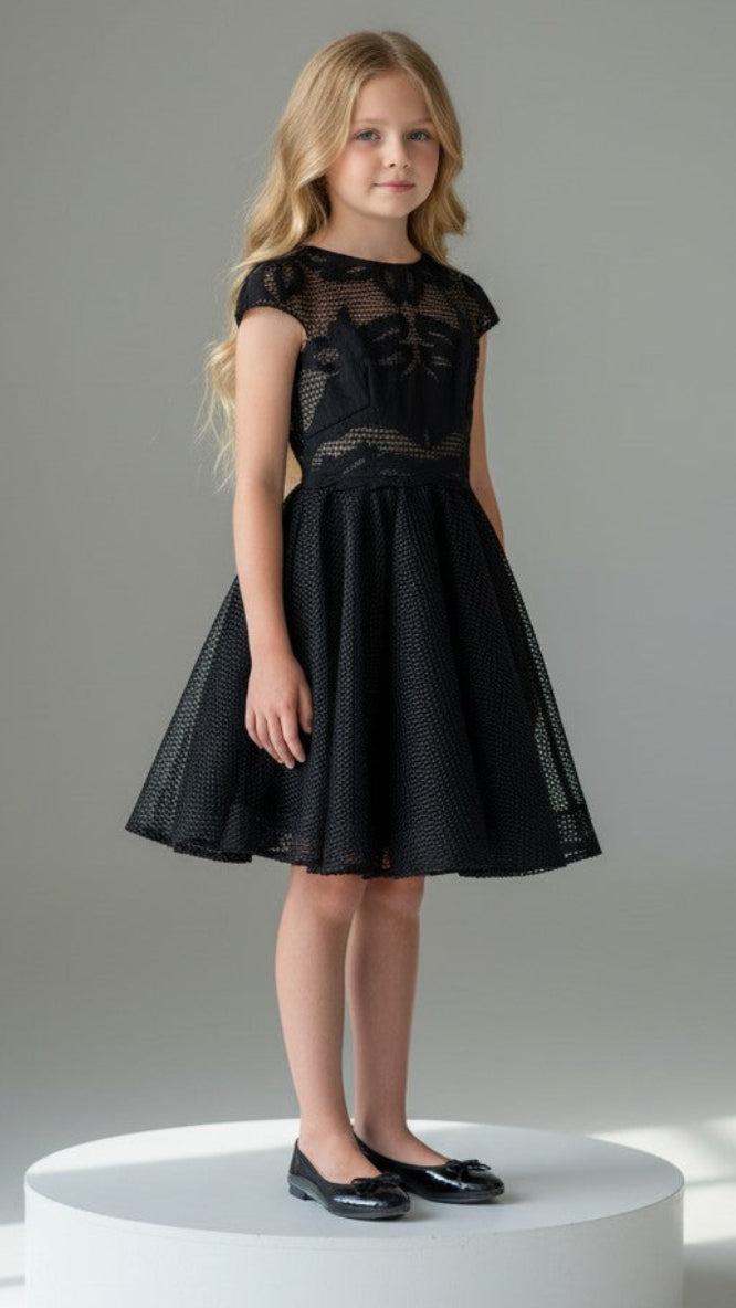 Black lace dress