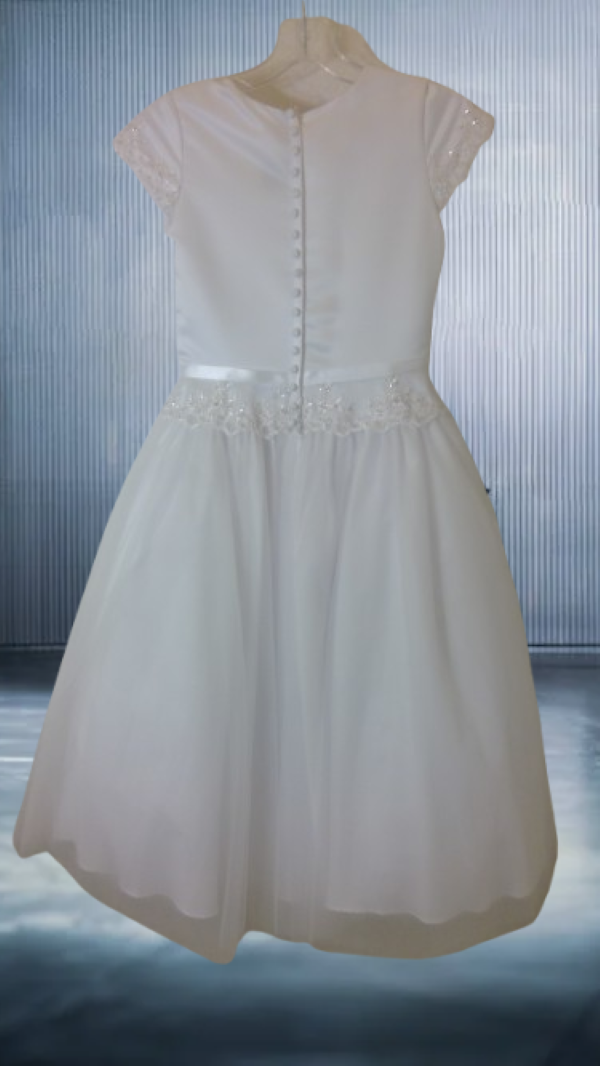 White sleeveless dress for girl for party