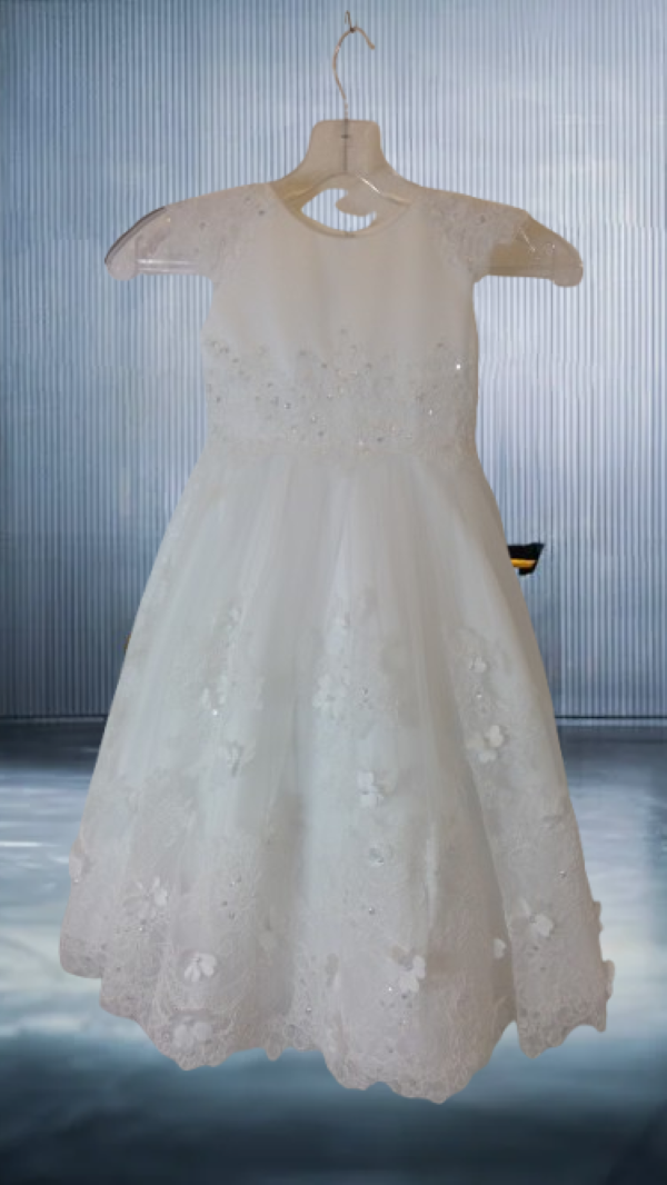 White lace dress for small girl for party