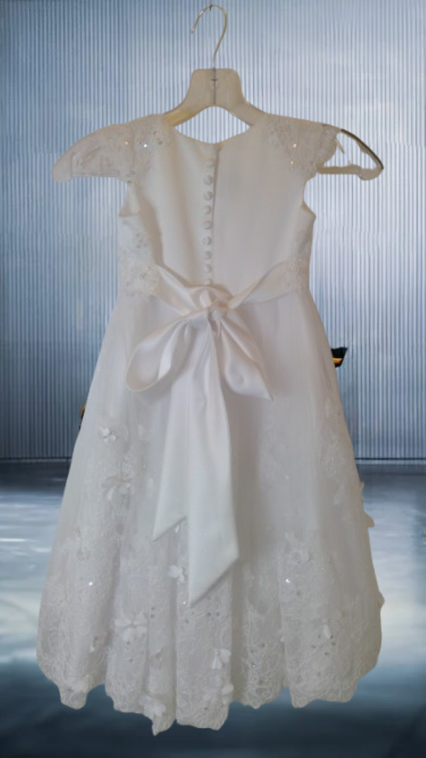 White lace dress for small girl for party