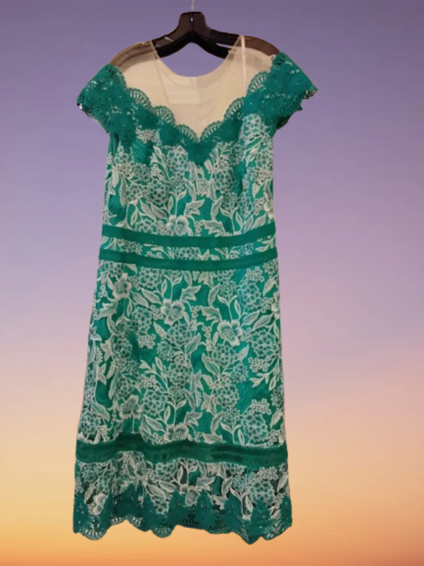 Green lace dress