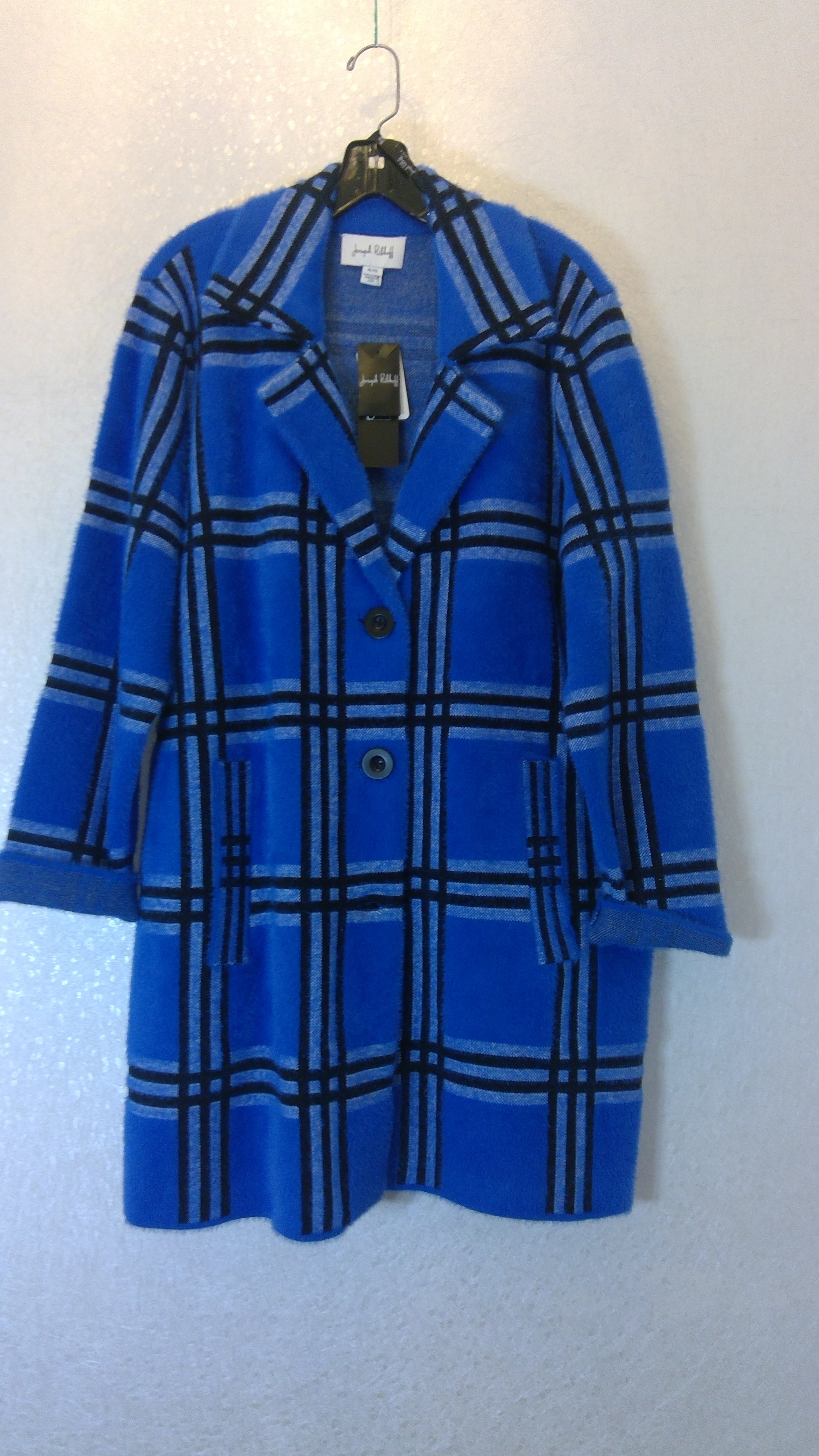 Blue plaid coat