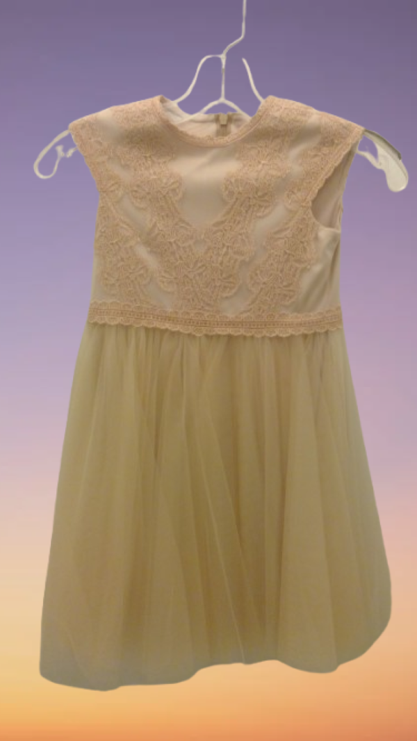 Beige dress for girl