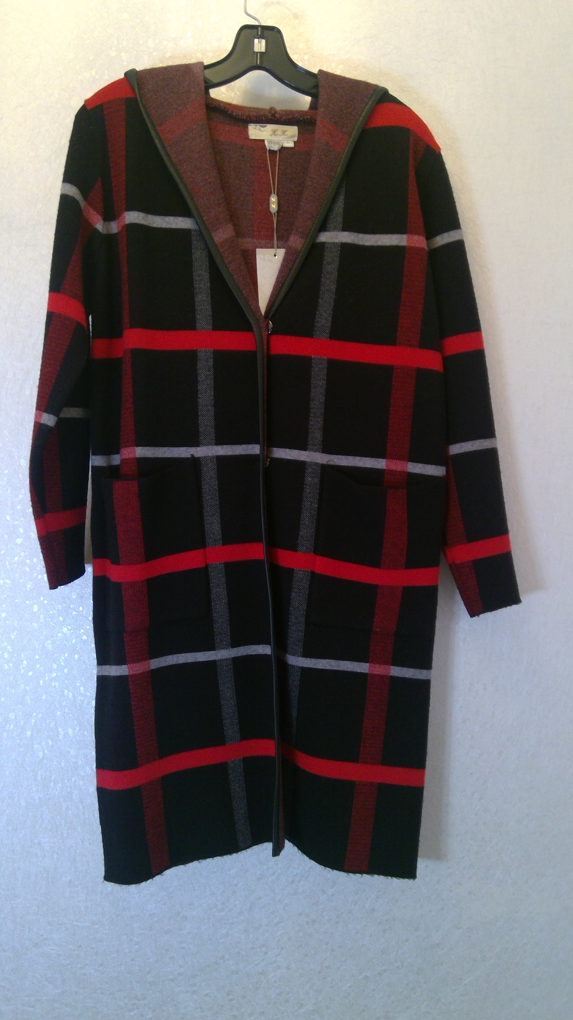Plaid strip jacket