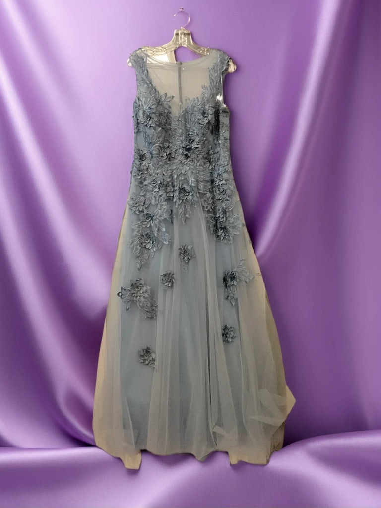 Elegant dress with floral embellishments