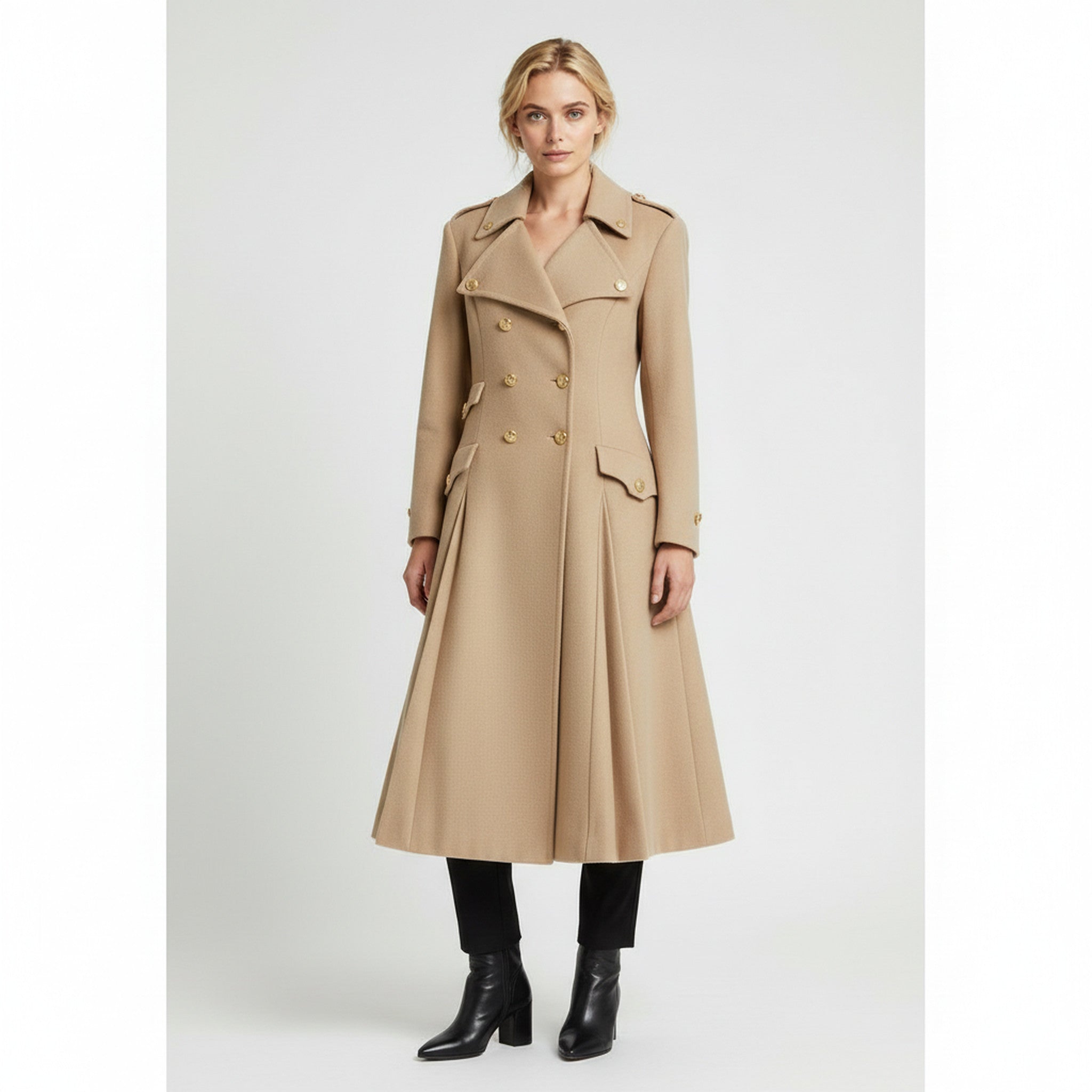 Beige trench coat