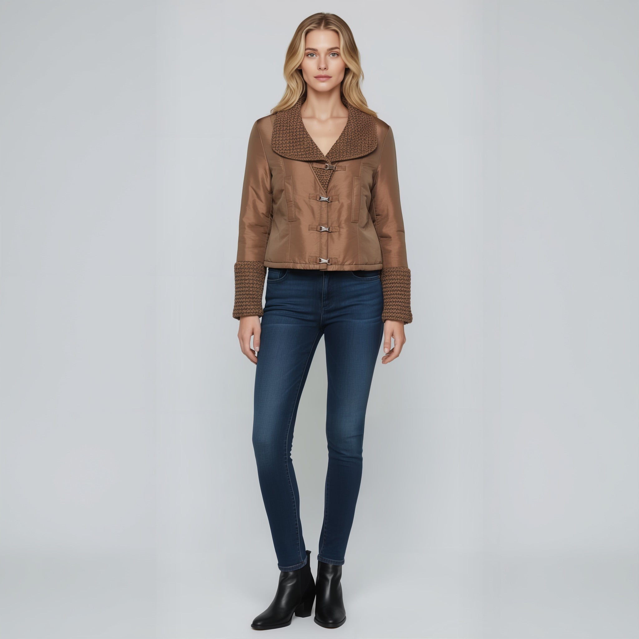 Brown leather jacket