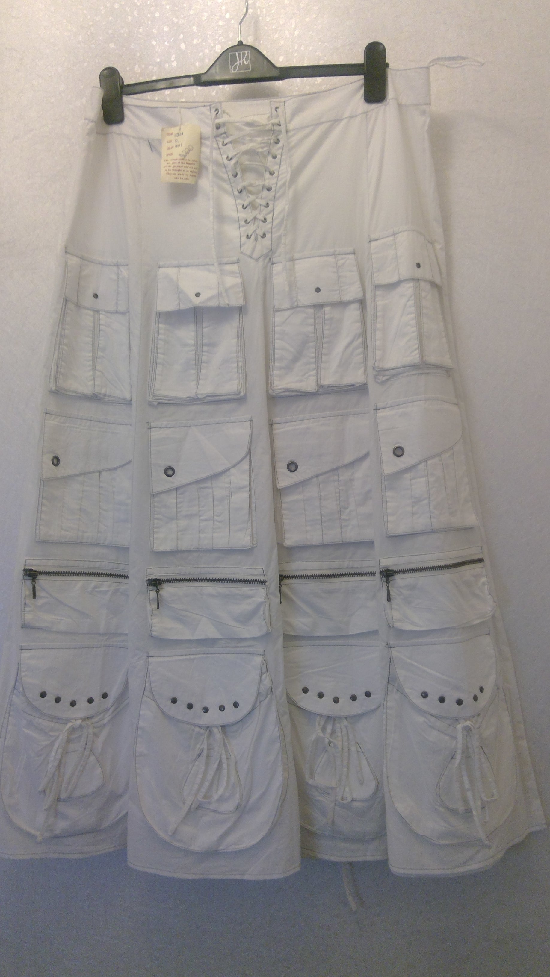 White skirt with pockets