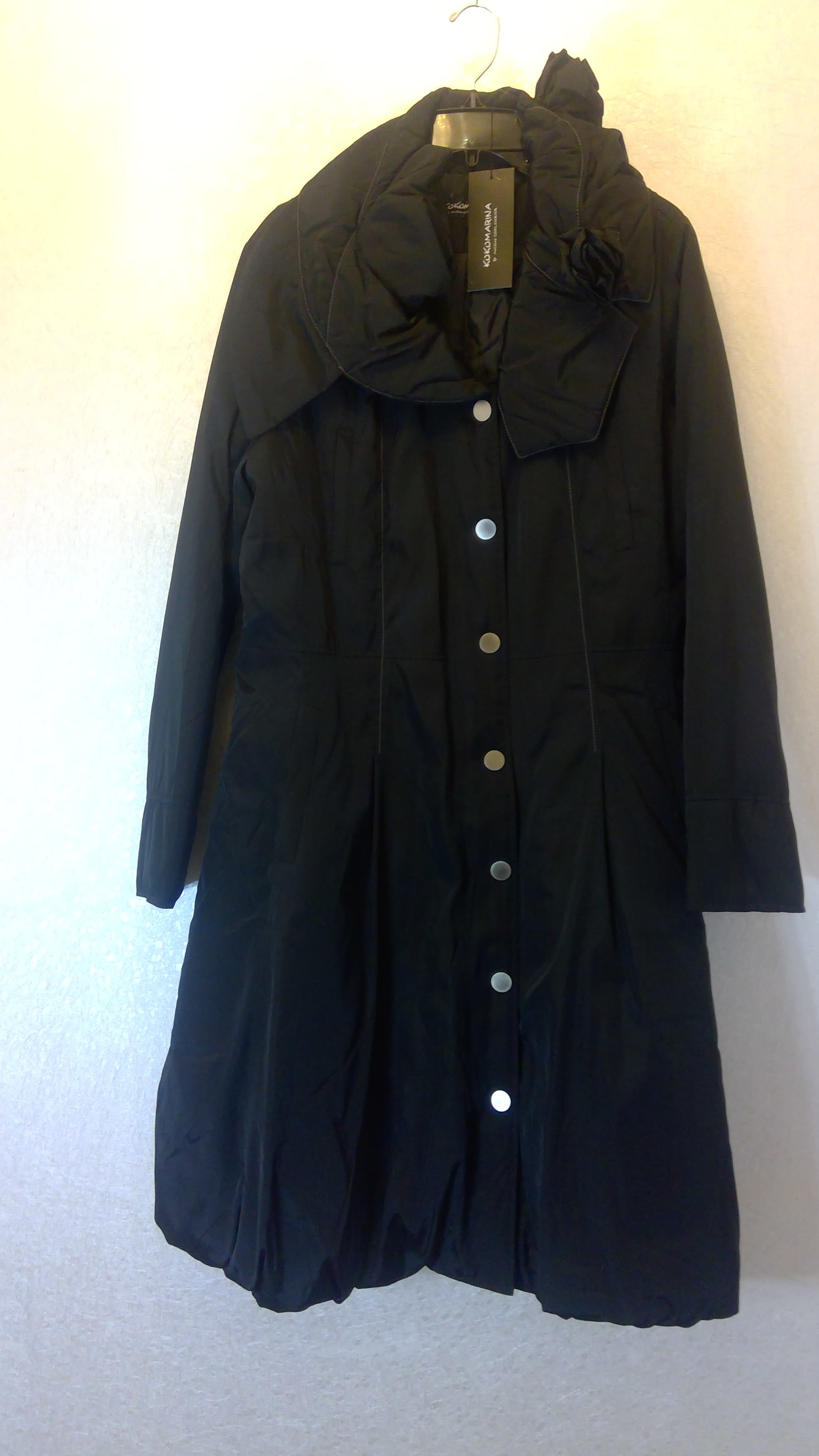Black coat with buttons