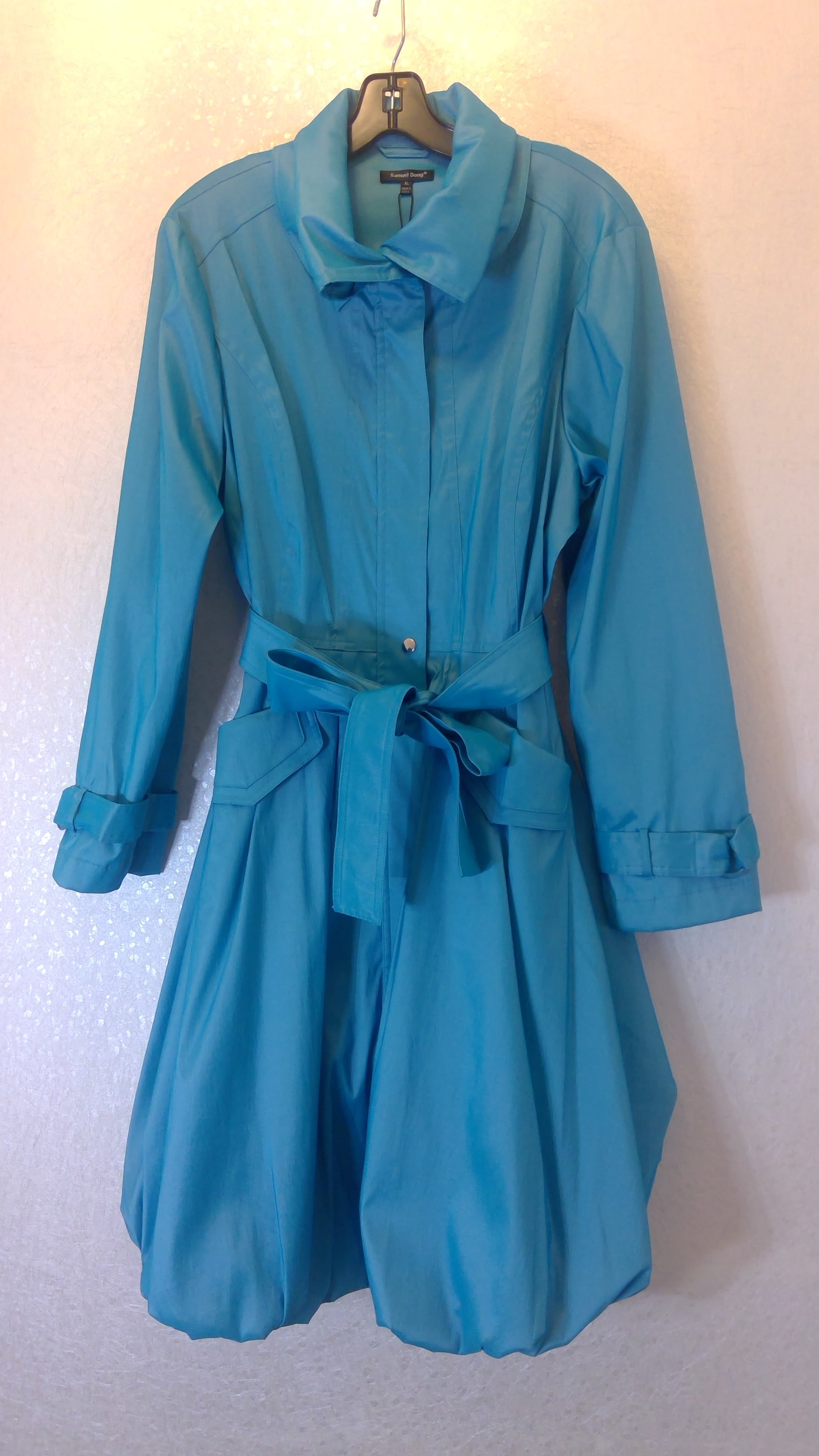 Blue cloak with belt