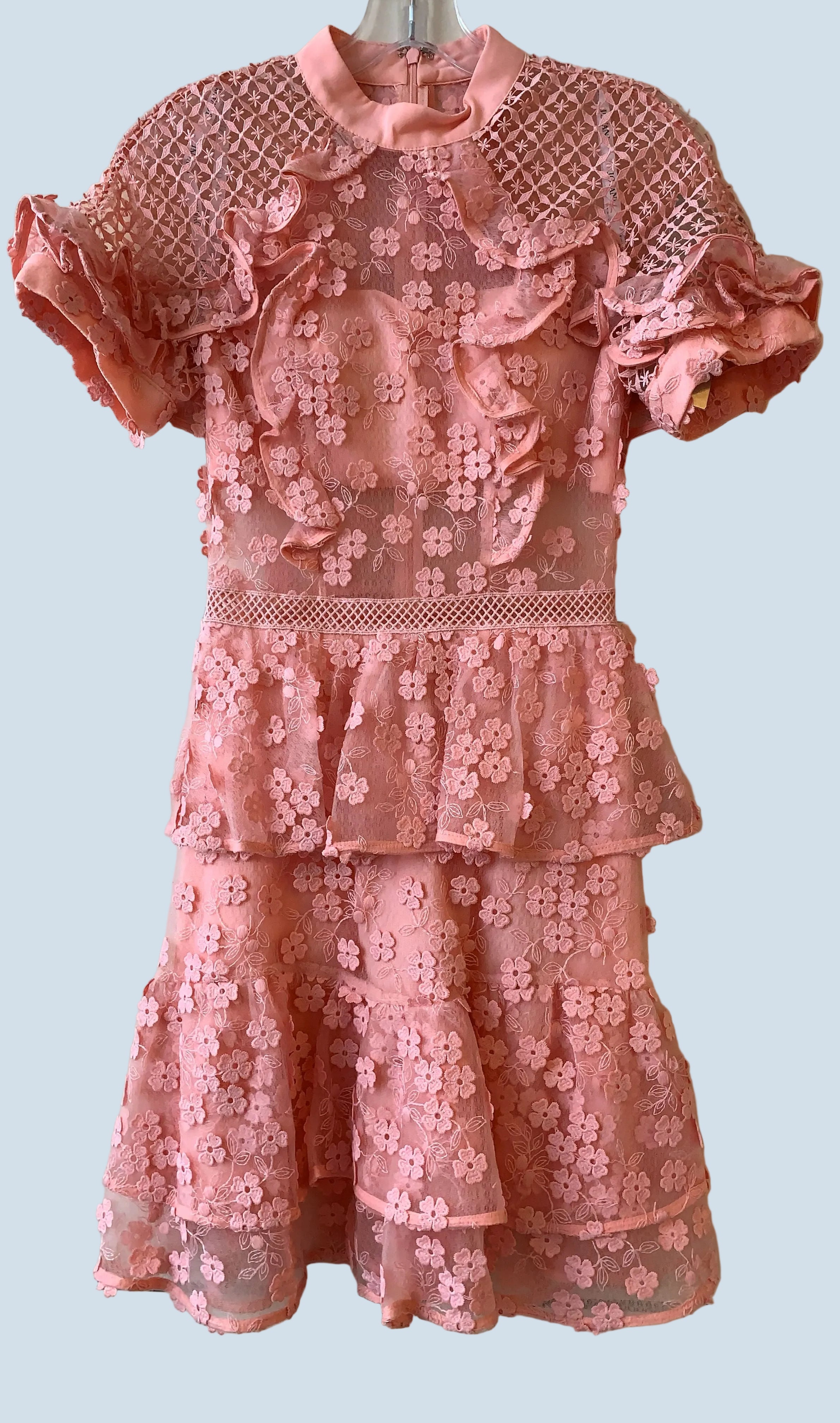 Pink lace dress